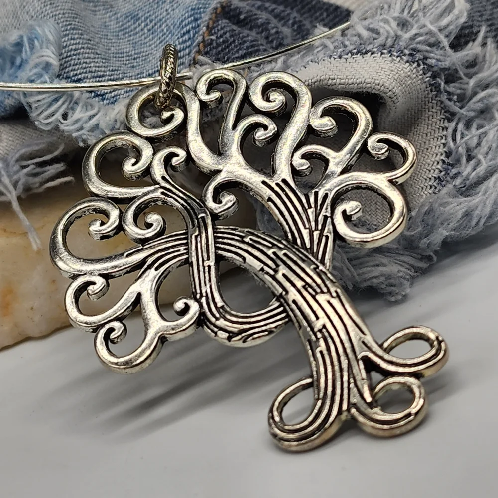 ❤️ Tree Of Life Necklace Hypoallergenic Jewelry Silver Big Pendant